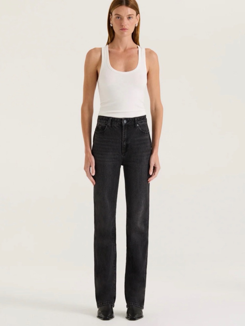 Henne Straight Leg Jeans - Black Wash